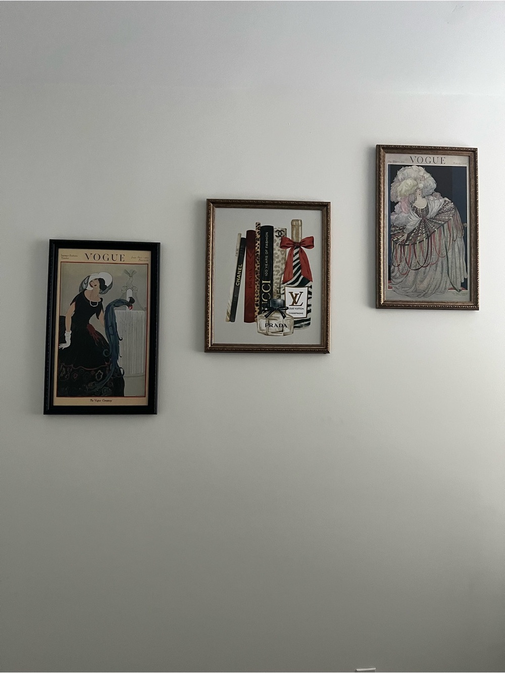 Vogue Fashion Prints Trio - Black, Gold, Cream